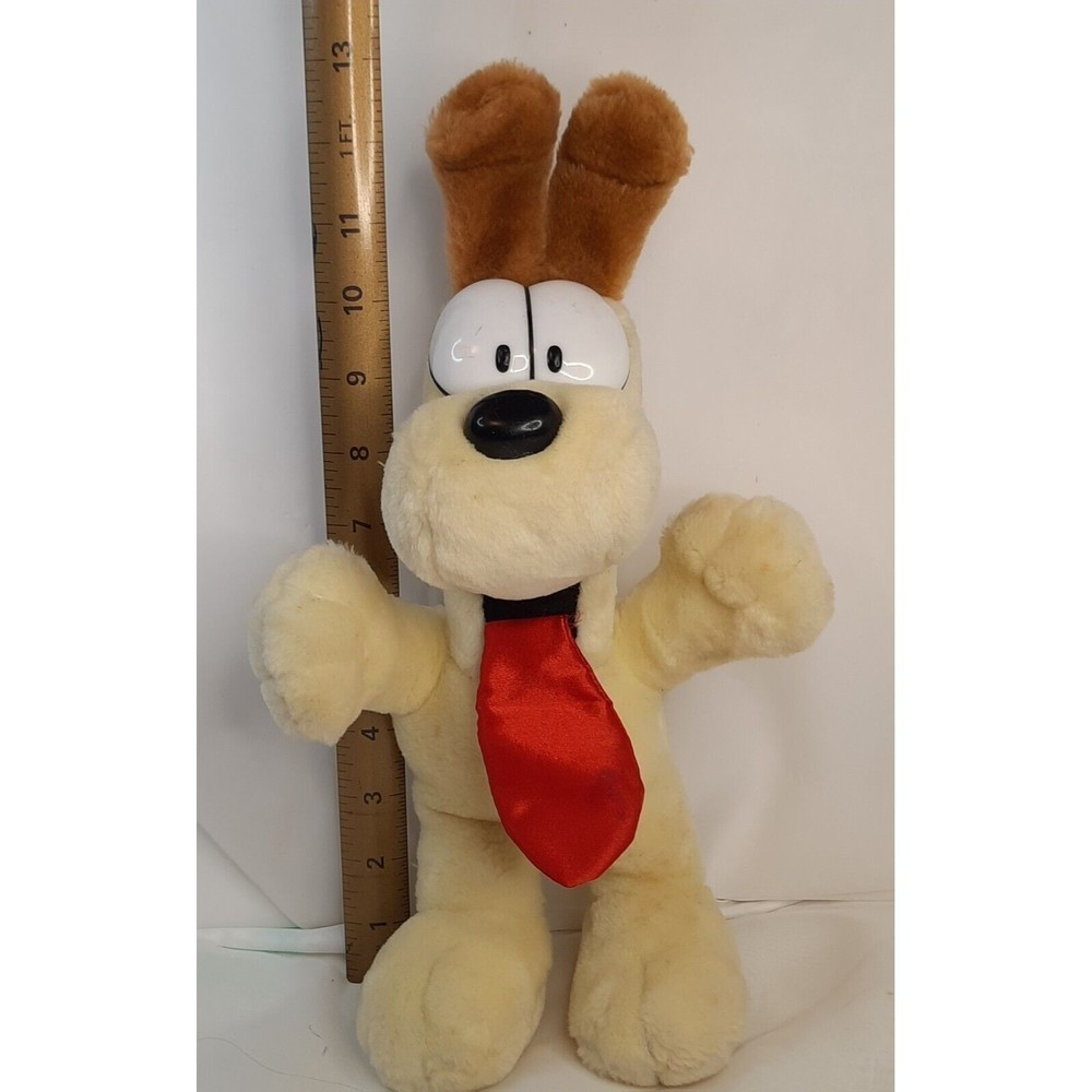 ODIE Plush Toy Vintage 1970s Jim Davis Dog Garfield 13” Silky Tongue Standing Up - Picture 3 of 8